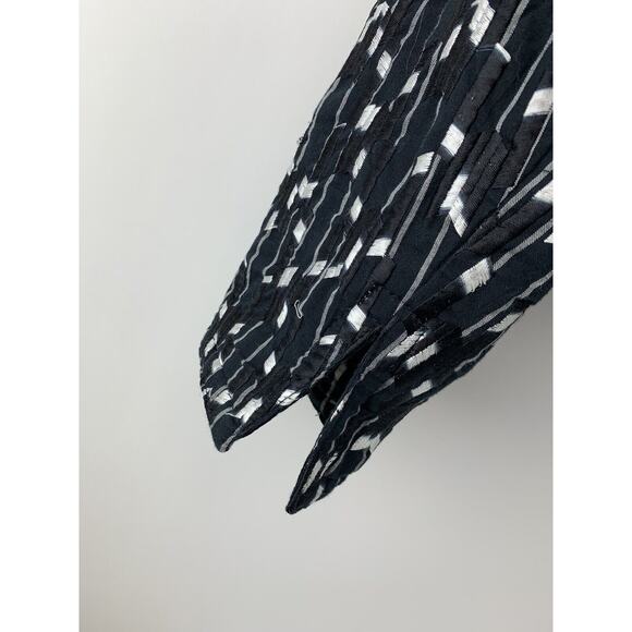 Womens Jones New York Blazer Black White Jacket Embroidered Open Front Petite 8 - Picture 8 of 10